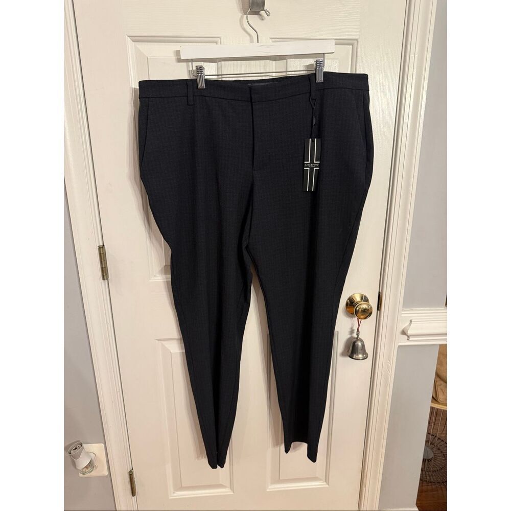 Liverpool The Trouser Black & Blue Woven Trousers sz 42X32 NWT